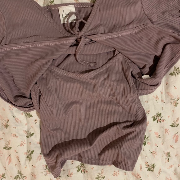 LIVI by Olivia Rae Purple Long Sleeve w/ Attached Tank - Picture 6 of 13